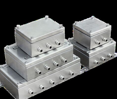 กล่องรวมสายสแตนเลส 316 ปรับแต่งได้ กันระเบิด ทนต่อการกัดกร่อน กล่องต่อสาย M20 ได้รับการรับรอง Atex