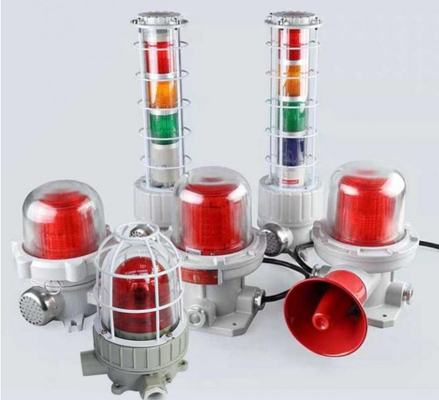 กันน้ํา กันระเบิด แสง LED เตือนเสียงและสัญญาณเตือนสายตา 5-40W 180DB กับ 150 ครั้ง/นาที