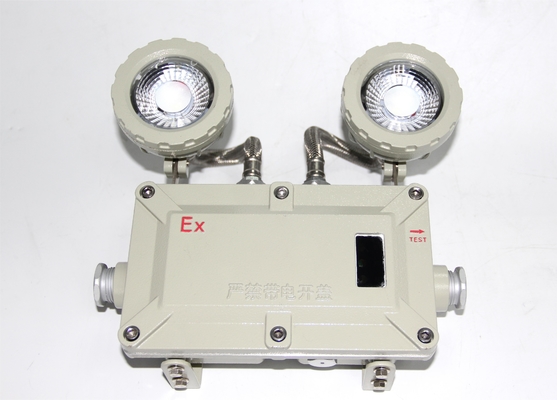 IP66 อุตสาหกรรม อลูมิเนียมสับผสม กันระเบิด LED ไฟฉายฉายพร้อมเวลาฉุกเฉิน 90 นาที