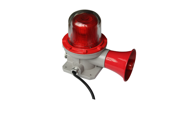 ความต้านทานแรง 220VAC 50HZ 120-180db ไฟเตือนกันระเบิดสําหรับ IIA IIB IIC สภาพแวดล้อมก๊าซระเบิด
