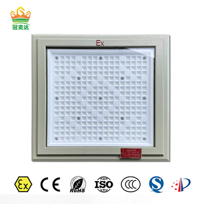 ATEX 18 * 18 นิ้ว สี่เหลี่ยม รูปแบบแสงกันระเบิด 100w 130lm / w แสงสถานีน้ํามัน