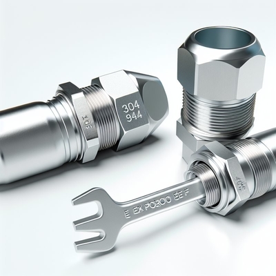 10-14mm Ex Proof Cable Gland with Single Wire Armour and Smooth Surface CE ROHS ISO9001 รับรอง
