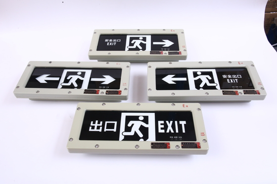 OEM ไฟทางออกฉุกเฉินที่คอมพักทัดการระเบิด CRI ≥70, ATEX / IECEx / RoHS / CNEX / ISO9001 รับรอง, การออกแบบที่สามารถปรับแต่งได้สําหรับพื้นที่อันตราย