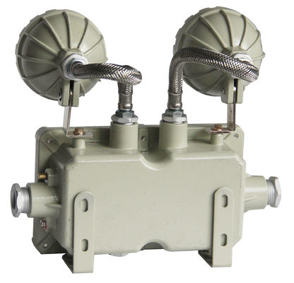 ไฟฉุกเฉิน LED กันน้ำ IP66 กันระเบิด พร้อมแบตเตอรี่ NiCd แบบชาร์จได้ ตัวเรือนสีเทาอ่อน