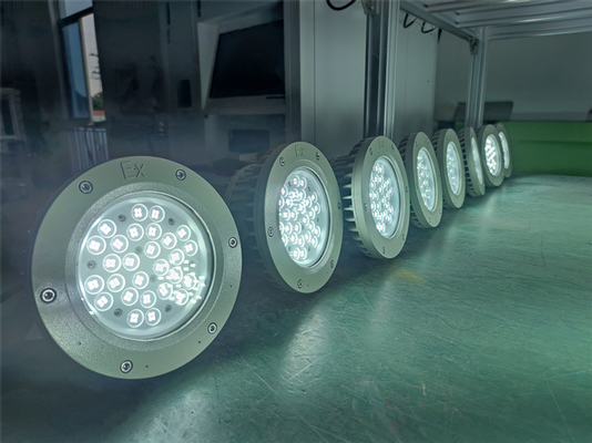 Ex Proof High bay Light 180lm/w ATEX ทนทานต่อการกัดกร่อน IP66 Led Outdoor Ceiling Light 50W-250W