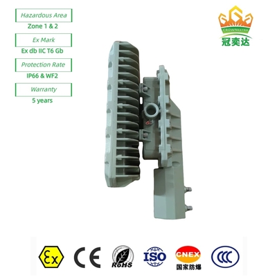 ATEX วัด ExProof ไฟ LED ถนน WF2 IP66 CREE กระบอกสําหรับโซน 1 สนามน้ํามัน / ทะเล 180lm / w 295≤V