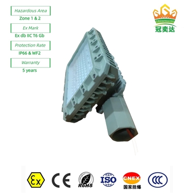 ATEX วัด ExProof ไฟ LED ถนน WF2 IP66 CREE กระบอกสําหรับโซน 1 สนามน้ํามัน / ทะเล 180lm / w 295≤V