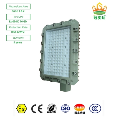ATEX วัด ExProof ไฟ LED ถนน WF2 IP66 CREE กระบอกสําหรับโซน 1 สนามน้ํามัน / ทะเล 180lm / w 295≤V