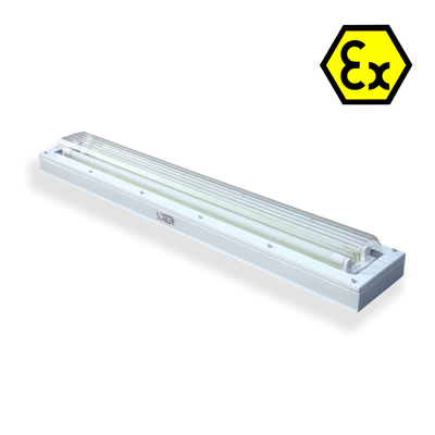 Exproof ATEX ไฟหลอดเส้นตรง กันไฟ กันฝุ่น/กันน้ํา สําหรับโซนอันตราย 1 2 น้ํามันก๊าซ 100lm/watt