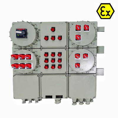 Exd e สถานีควบคุมที่ป้องกันระเบิด ATEX IP66 อลูมิเนียมเกรดเรือ สร้างตามสั่งสําหรับพื้นที่อันตราย 225A
