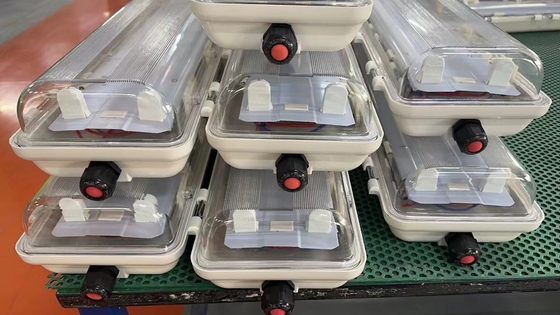 หลอดไฟฟลูเรสเซนต์ 54W ที่ติดอยู่บนเพดาน/ผนัง พร้อมการป้องกัน IP66 และมุมแสง 120-140°