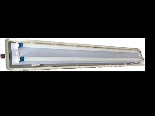 ATEX 2x18w 2x36w EX Proof ไฟ LED เชิงเส้นกันน้ำ T8 Tube Lighting Fixture