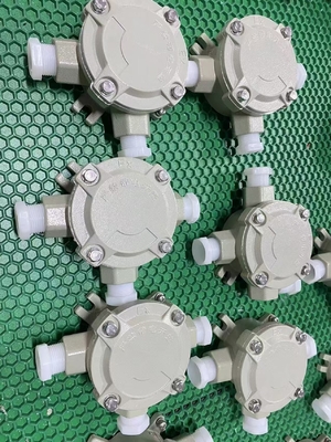 กล่องแยกที่ปลอดภัยและทนทานต่อระเบิดสําหรับการเข้าสายไฟฟ้า G1/2 ในพื้นที่อันตราย