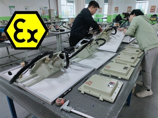 โคมไฟดวงอาทิตย์ที่ป้องกันระเบิด Atex IECEx ยอมรับ WF2 IP66 100 Watt 140lm