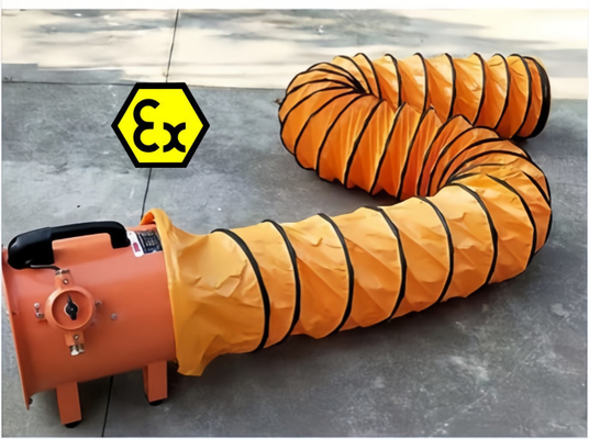 อัตราการใช้พลังงานที่ประหยัด Atex IP54 พัดลมแกนกันระเบิดที่ทนทาน 90-1500W สําหรับแพลตฟอร์มเจาะ พื้นที่เก็บของ