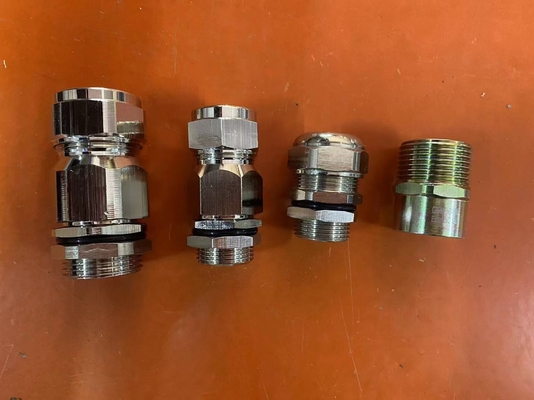ATEX / Ex Proof Cable Gland with Silver Surface สําหรับสายไฟฟ้าขนาด 6-12 มม.