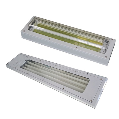 เครื่องไฟฟลูเรสเซนต์ที่ป้องกันระเบิดจากพลาสติกเต็ม GRP 100lm/w ประสิทธิภาพการส่องแสง 120-140° มุมรังสี