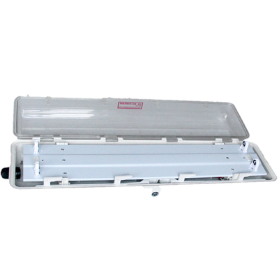 IP66 WF2 แสงหลอดแสงกันระเบิด สําหรับพื้นที่อันตราย พลาสติกทั้งตัว GRP 2*18w/2*36w