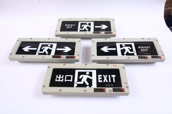 ไฟฉุกเฉิน LED กันน้ำอลูมิเนียมอัลลอยด์ IP66 ป้องกันการระเบิด CE ATEX 3W ไฟป้ายทางออก LED ป้องกันการระเบิด