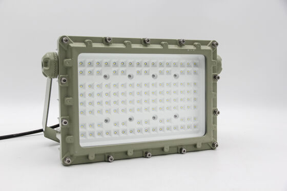 โคมไฟฟลัดไลท์อุตสาหกรรมกันระเบิด IP66, ATEX 50-240W, ประสิทธิภาพการส่องสว่าง 140lm/W ผ่านการรับรอง IECEx โซน 1 & 2, รับประกัน 5 ปี